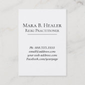 Carte De Visite ** Rose Lotus Heart Nirvana Massage Yoga Reiki (Dos)