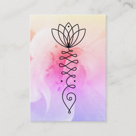 Carte De Visite ** Rose Lotus Heart Nirvana Massage Yoga Reiki (Devant)