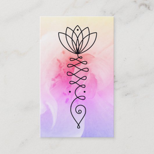 Carte De Visite *~* Rose Lotus Heart Nirvana Yoga Massage Reiki (Devant)