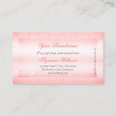 Carte De Visite Rose lumineux avec diamants et Monogramme Glamour (Dos)