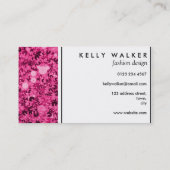 Carte de visite rose lumineux de paillette (Dos)