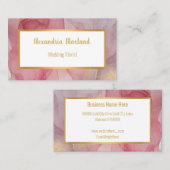 CARTE DE VISITE ROSE LUXE MARBLE (Devant / Derrière)