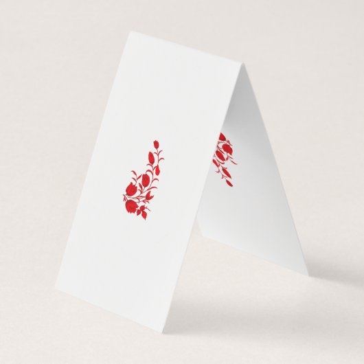 Carte De Visite Rose Madder, design floral Thunderbird (Dos)