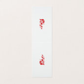 Carte De Visite Rose Madder, design floral Thunderbird (Extérieur déplié)