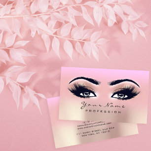 Carte De Visite Rose Makeup Eyebrow Eyes