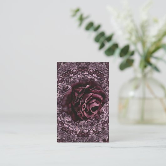 Carte De Visite Rose Mandala (Debout devant)