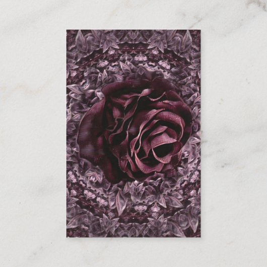 Carte De Visite Rose Mandala (Dos)