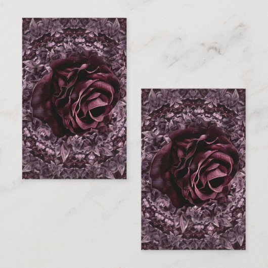Carte De Visite Rose Mandala (Devant / Derrière)
