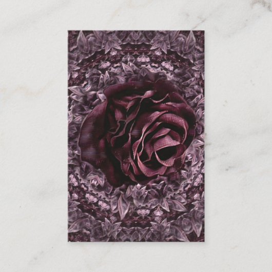 Carte De Visite Rose Mandala (Devant)