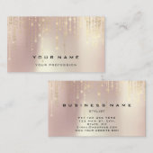 Carte De Visite Rose Mariage Gol du planificateur d'événements Pea (Devant / Derrière)