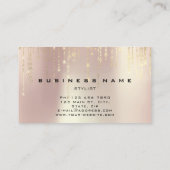 Carte De Visite Rose Mariage Gol du planificateur d'événements Pea (Dos)