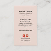 CARTE DE VISITE ROSE MAROCAINE BELLY DANCER WATERCOLOR (Dos)