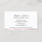 Carte De Visite Rose métallique Gold Luxe Parties scintillant Boss (Dos)