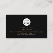 Carte De Visite Rose métallique Sami Gold Black Frame Custom Busin (Dos)