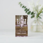 Carte De Visite Rose minable de lustre de support de gâteau de (Debout devant)