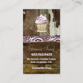 Carte De Visite Rose minable de lustre de support de gâteau de (Dos)