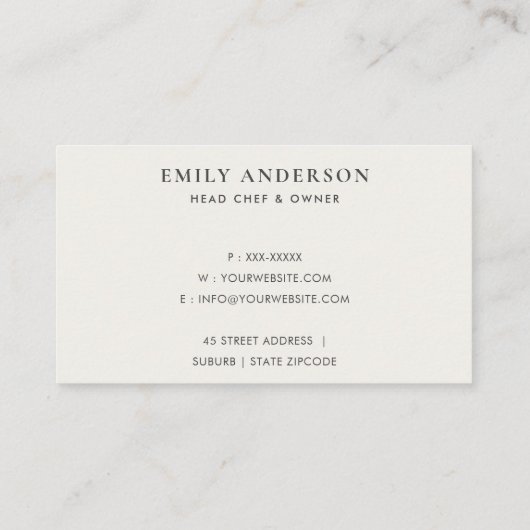 CARTE DE VISITE ROSE MINIMAL OR PARTIES SCINTILLANT SKIMMER SPOON (Dos)