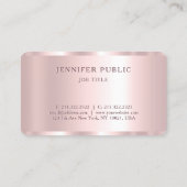 Carte De Visite Rose Modèle doré  or maquillage luxueux (Dos)