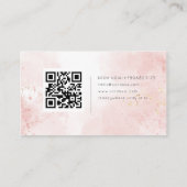 Carte de visite rose moderne avec QR Code | Élégan (Dos)