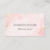 Carte de visite rose moderne avec QR Code | Élégan (Devant)