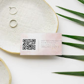 Carte de visite rose moderne avec QR Code | Élégan
