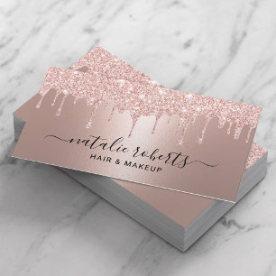 Carte De Visite Rose moderne Blush Gold Drives Beauté Salon & Spa