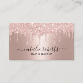 Carte De Visite Rose moderne Blush Gold Drives Beauté Salon & Spa (Devant)