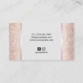Carte De Visite Rose moderne Blush Gold Parties scintillant Lips B (Dos)