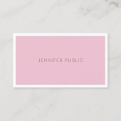 Carte De Visite Rose moderne couleur créative Modèle professionnel (Devant)