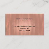 Carte de visite rose moderne de point de polka (Dos)