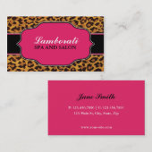 Carte De Visite Rose moderne élégant de mode d'empreinte de (Devant / Derrière)