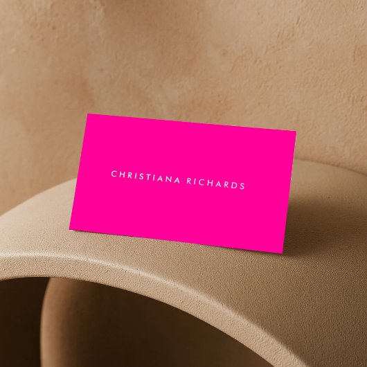 CARTE DE VISITE ROSE MODERNE ET MINIMAL