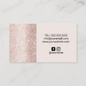 Carte De Visite Rose moderne Gold Crow & Flower Event Planning (Dos)