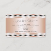 Carte De Visite Rose moderne Gold Effet Modèle professionnel (Dos)