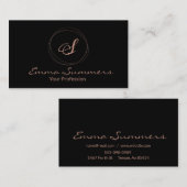 Carte De Visite Rose moderne Gold Foil personnalisable (Devant / Derrière)