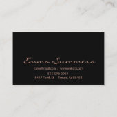 Carte De Visite Rose moderne Gold Foil personnalisable (Dos)