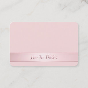 Carte De Visite Rose moderne  Gold Hand Script Modèle