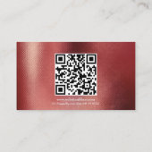 Carte De Visite Rose moderne Gold Photo QR Code Professionnel (Dos)