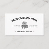 Carte De Visite Rose moderne | Noir et blanc personnalisable (Devant)