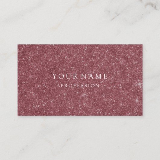 Carte De Visite Rose moderne or minimal soie métal blanc (Devant)