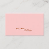 Carte de visite rose moderne professionnel (Devant)