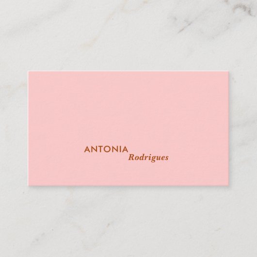 Carte de visite rose moderne professionnel (Devant)