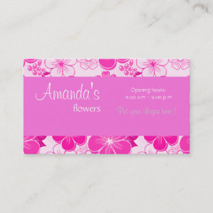 Carte de visite rose mou