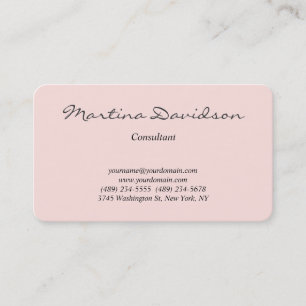 Carte De Visite Rose Mystique Classique Créative Calligraphie Uniq