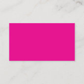 Carte De Visite Rose Néon | Logo de Société Simple (Dos)