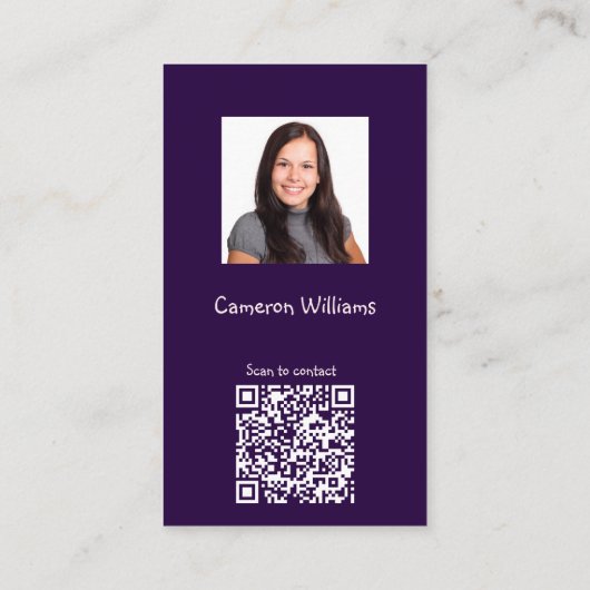 Carte De Visite Rose Nice de vous rencontrer QR Code Social Papill (Dos)