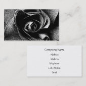 CARTE DE VISITE ROSE NOIR (Devant / Derrière)