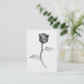 Carte De Visite Rose noire (Debout devant)