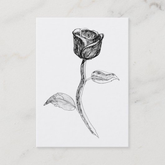 Carte De Visite Rose noire (Devant)