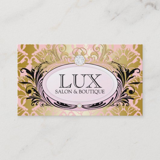 Carte De Visite Rose opulent de l'or 311 (Devant)